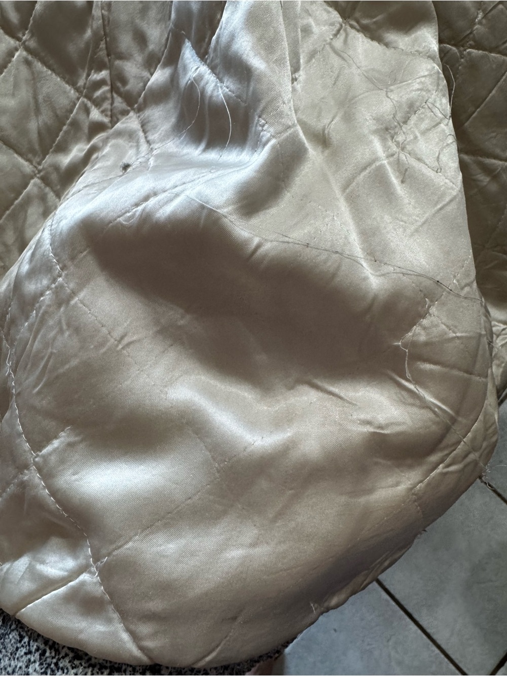 Vintage Esprit Gray Marled Bomber quilted bomber jacket - Picture 5 of 7